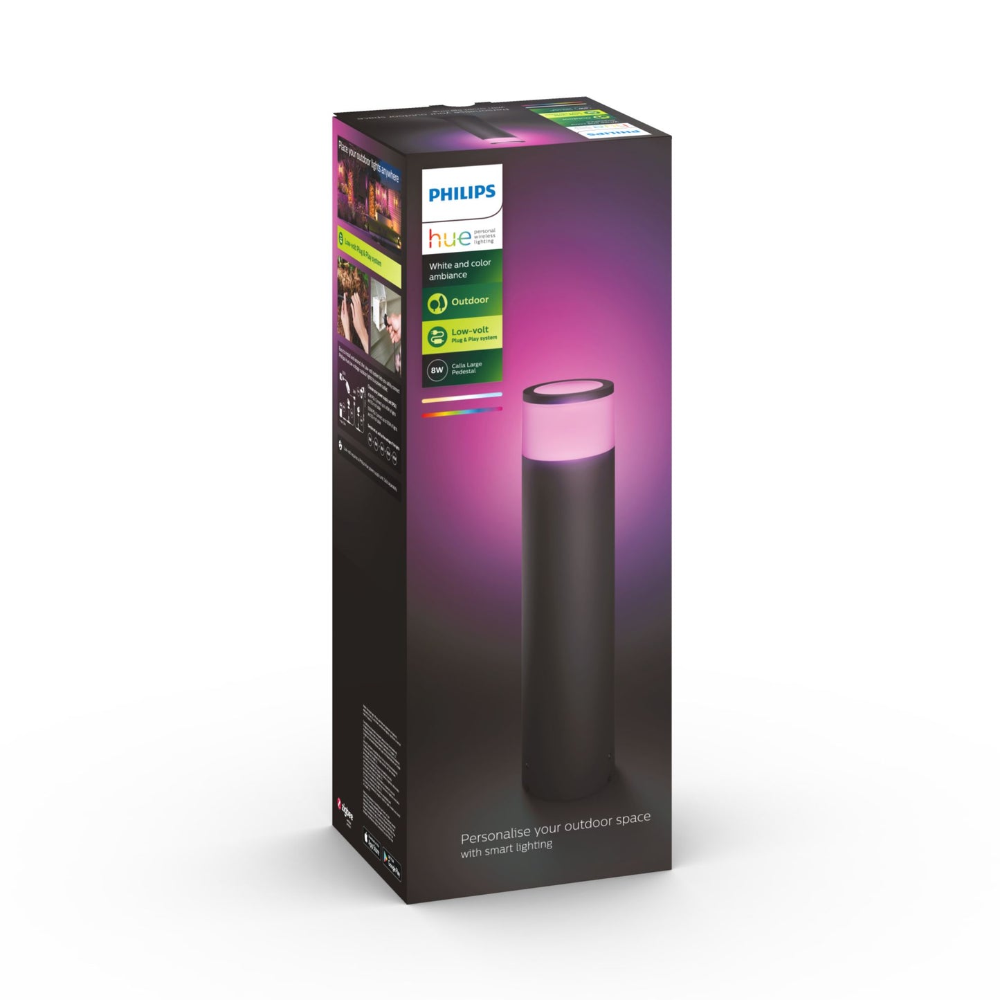 Philips Hue White and colour ambience Calla Outdoor pedestal