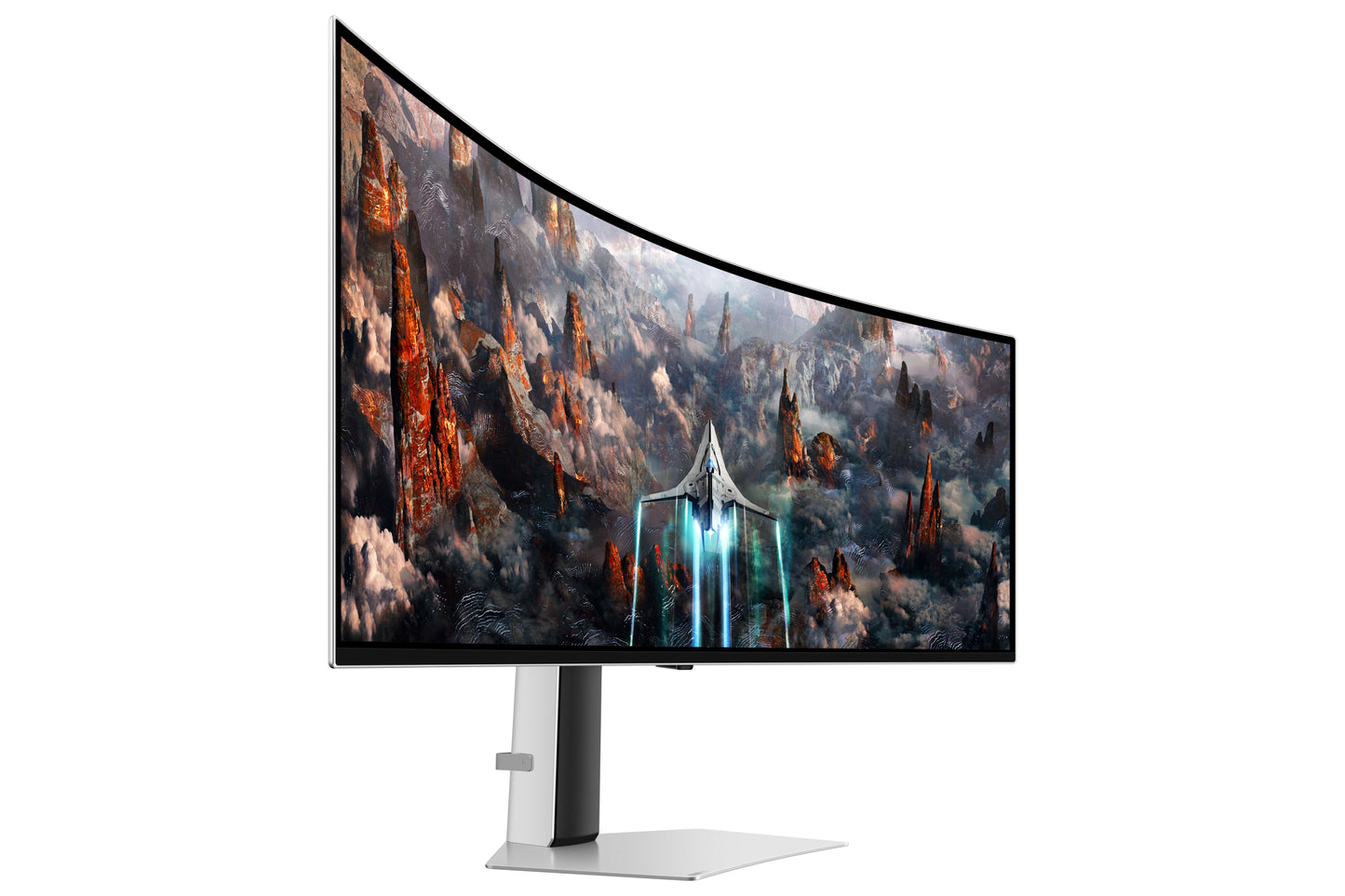 Samsung G93SC computer monitor 124.5 cm (49") 5120 x 1440 pixels Dual QHD OLED Silver