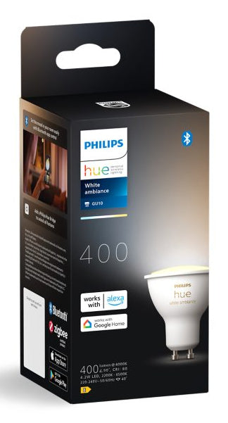 Philips Hue White ambience GU10 Smart lighting spot Bluetooth/Zigbee 4.2 W