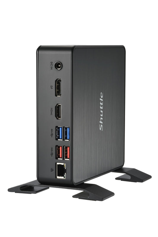 Shuttle XPC Nano PC NC40U5, Intel Core i5-1235U, 1x HDMI, 1x DP,1xUSB-C/DP, 6x USB3.2, 1x 2.5" bay, 2x M.2, 1x LAN, RAID, 24/7 permanent operation, incl. VESA & Stand