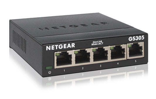 NETGEAR GS305 Unmanaged L2 Gigabit Ethernet (10/100/1000) Black