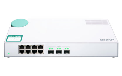 QNAP QSW-308S network switch Unmanaged Gigabit Ethernet (10/100/1000) White