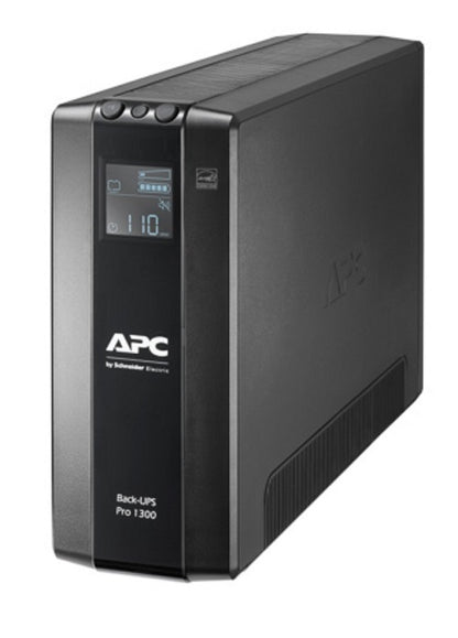 APC Back-UPS Pro, 1300VA/780W, Tower, 230V, 8x IEC C13 outlets, AVR, LCD, User Replaceable Battery