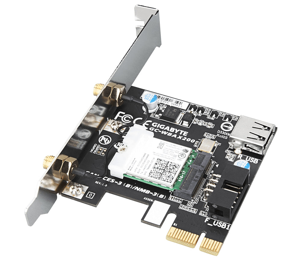 GIGABYTE GC-WBAX200 network card Internal WLAN / Bluetooth 2400 Mbit/s