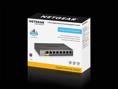 NETGEAR GS108Tv3 Managed L2 Gigabit Ethernet (10/100/1000) Grey