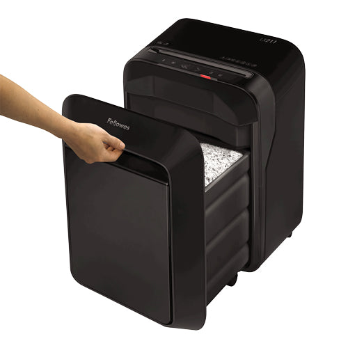 Fellowes LX Series Powershred LX211 paper shredder Micro-cut shredding Black