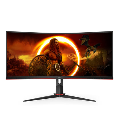 AOC G2 CU34G2X/BK LED display 86.4 cm (34") 3440 x 1440 pixels Quad HD Black, Red