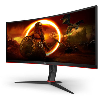 AOC G2 CU34G2X/BK LED display 86.4 cm (34") 3440 x 1440 pixels Quad HD Black, Red