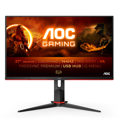 AOC G2 Q27G2U/BK computer monitor 68.6 cm (27") 2560 x 1440 pixels Quad HD LED Black, Red