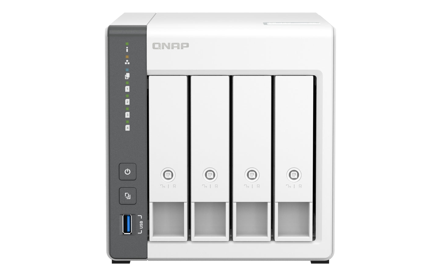 QNAP TS-433 NAS Tower ARM Cortex-A55 4 GB 0 TB QNAP QTS White