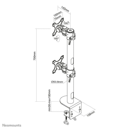 Neomounts desk monitor arm for curved screens