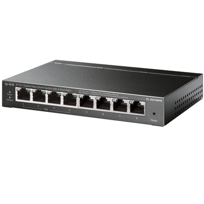 TP-Link TL-SG108PE network switch Managed L2 Gigabit Ethernet (10/100/1000) Power over Ethernet (PoE) Black