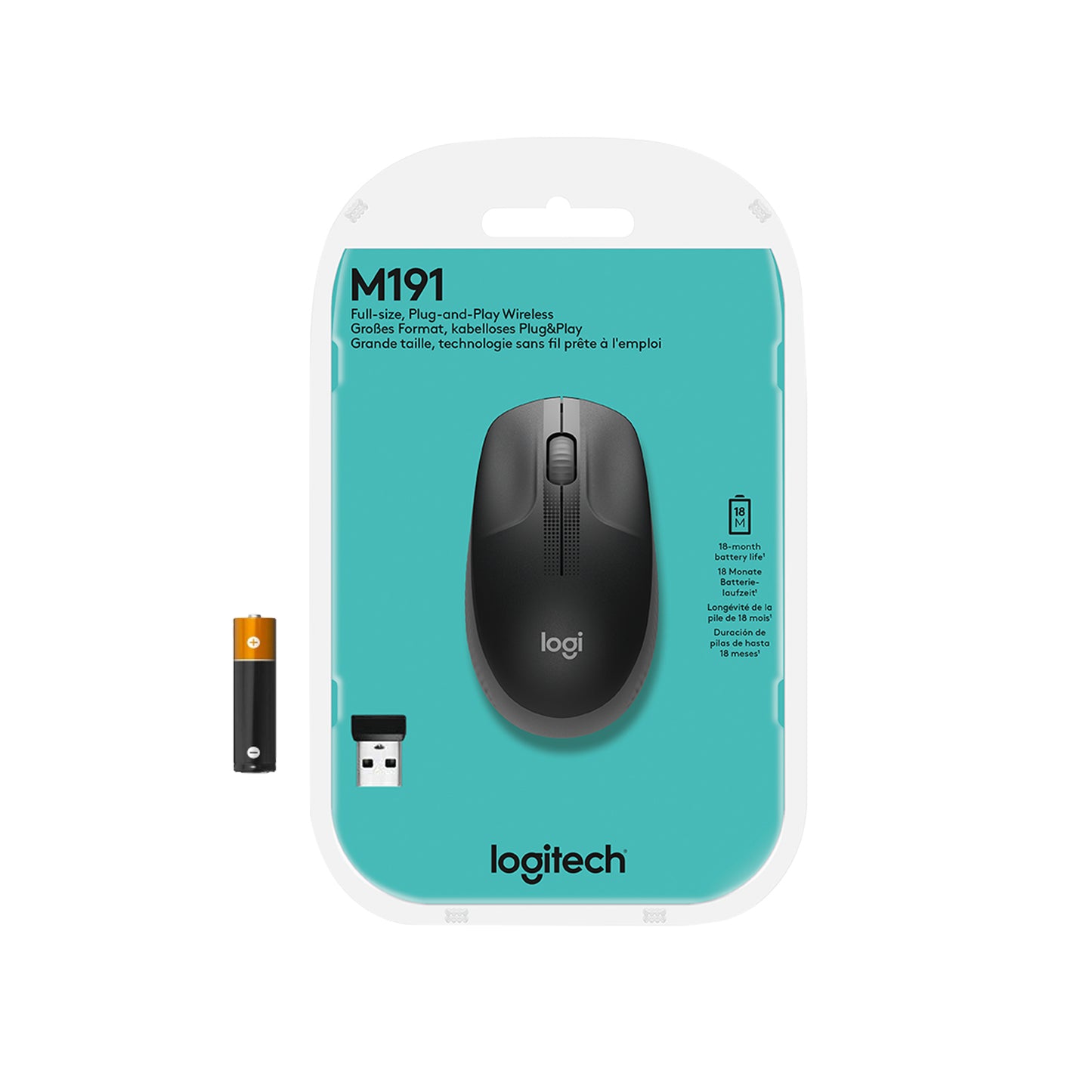 Logitech M190 Full-size wireless mouse