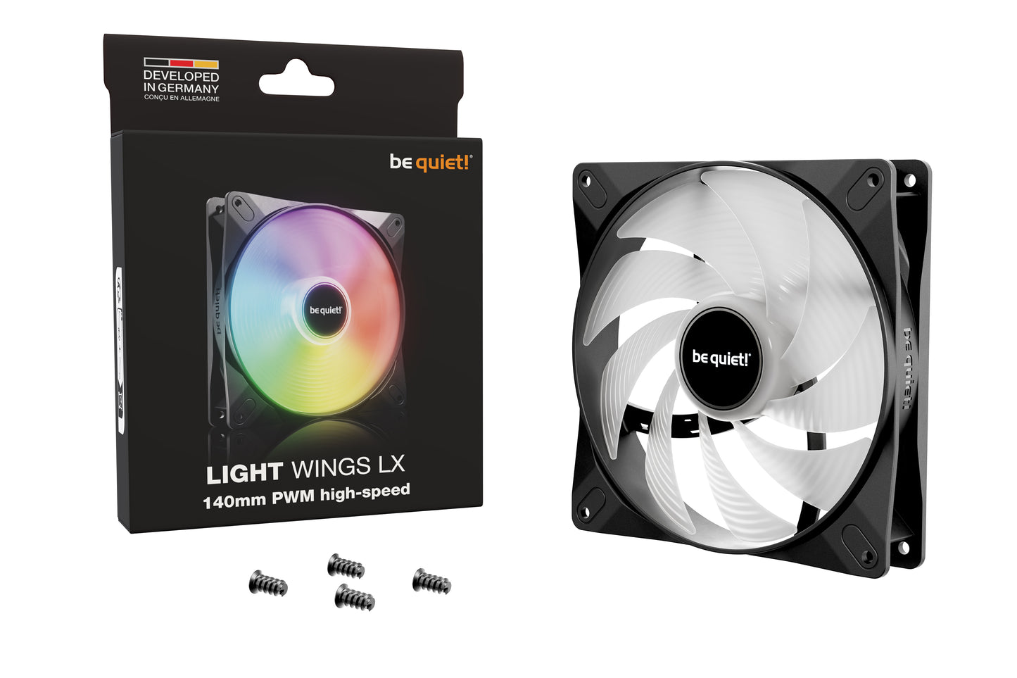 be quiet! LIGHT WINGS LX 140mm PWM high-speed Computer case Fan 14 cm Black 1 pc(s)