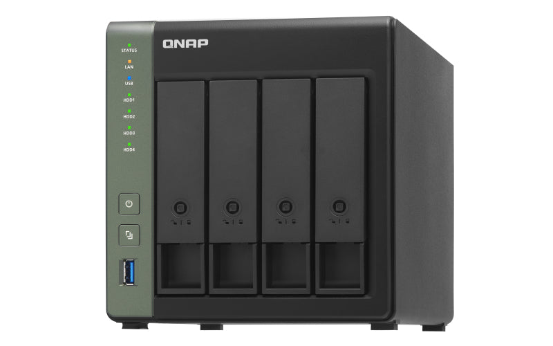 QNAP TS-431X3 NAS Tower Annapurna Labs Alpine AL-314 4 GB DDR3 0 TB QNAP Turbo System Black