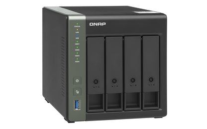 QNAP TS-431X3 NAS Tower Annapurna Labs Alpine AL-314 4 GB DDR3 0 TB QNAP Turbo System Black