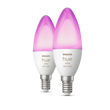 Philips Hue White and colour ambience Candle - E14 smart bulb - (2-pack)