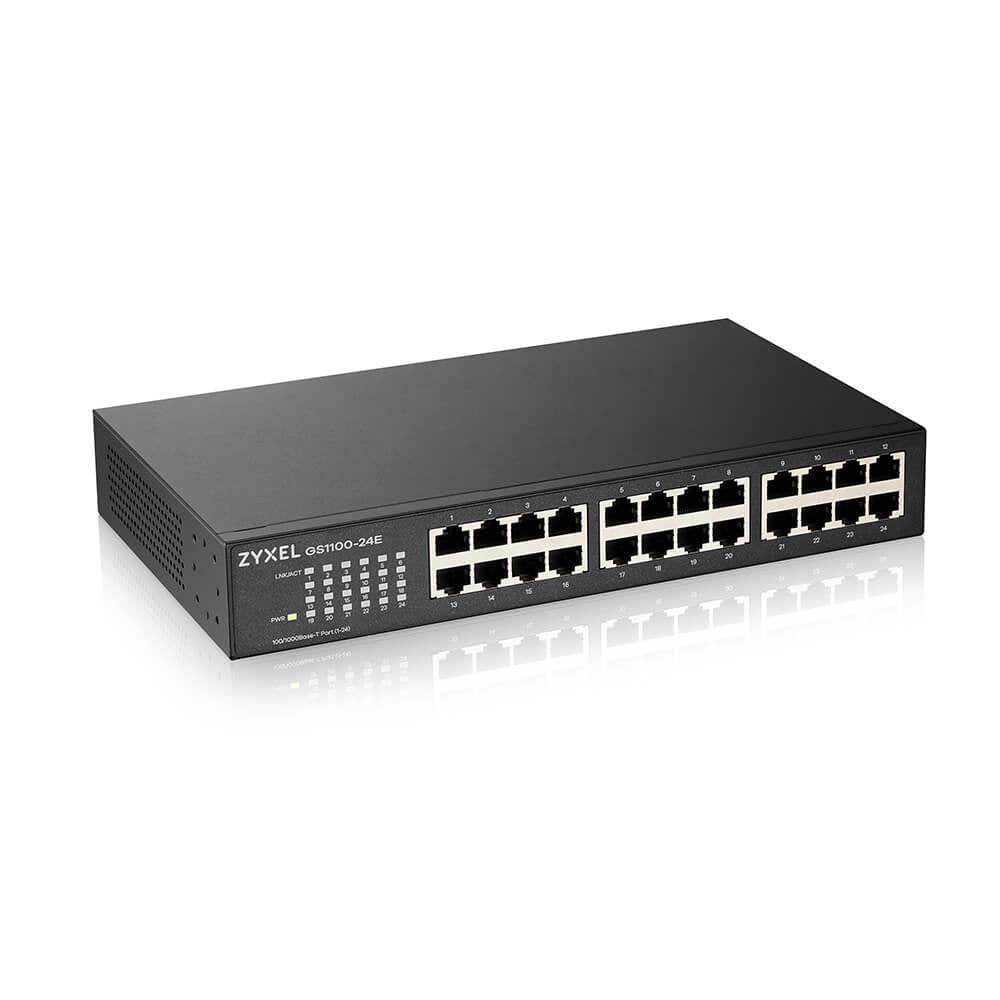 Zyxel GS1100-24E Unmanaged Gigabit Ethernet (10/100/1000) Black