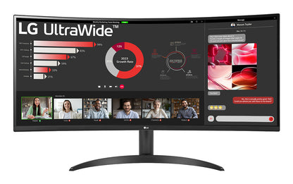 LG 34WR50QK-B computer monitor 86.4 cm (34") 3440 x 1440 pixels Wide Quad HD Black