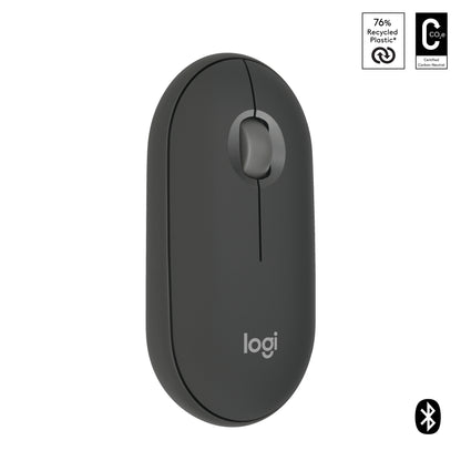 Logitech Pebble 2 M350s mouse Travel Ambidextrous RF Wireless + Bluetooth Optical 4000 DPI