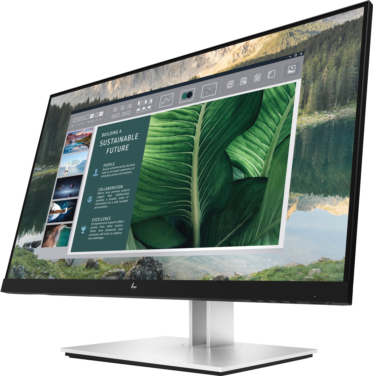 HP E24u G4 computer monitor 60.5 cm (23.8") 1920 x 1080 pixels Full HD LCD Black, Silver