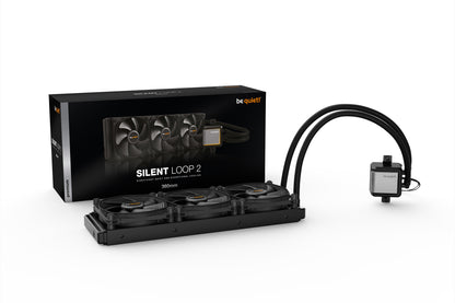 be quiet! Silent Loop 2 360mm All In One CPU Water Cooling, 3 X 120mm PWM Fan, For Intel Socket: 1200 / 2066 / 115X / 2011(-3) square ILM; For AMD Socket: AMD: AM4 / AM3(+)