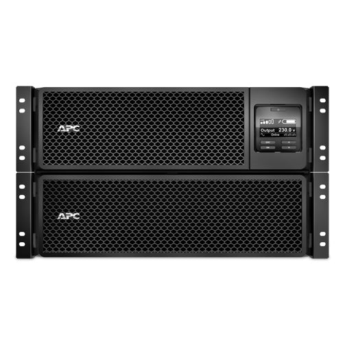 APC Smart-UPS On-Line, 8kVA/8kW, Rackmount 6U, 230V 3:1 and 1:1, 6x C13+4x C19 IEC outlets, Network Card+SmartSlot, Extended runtime, W/ rail kit