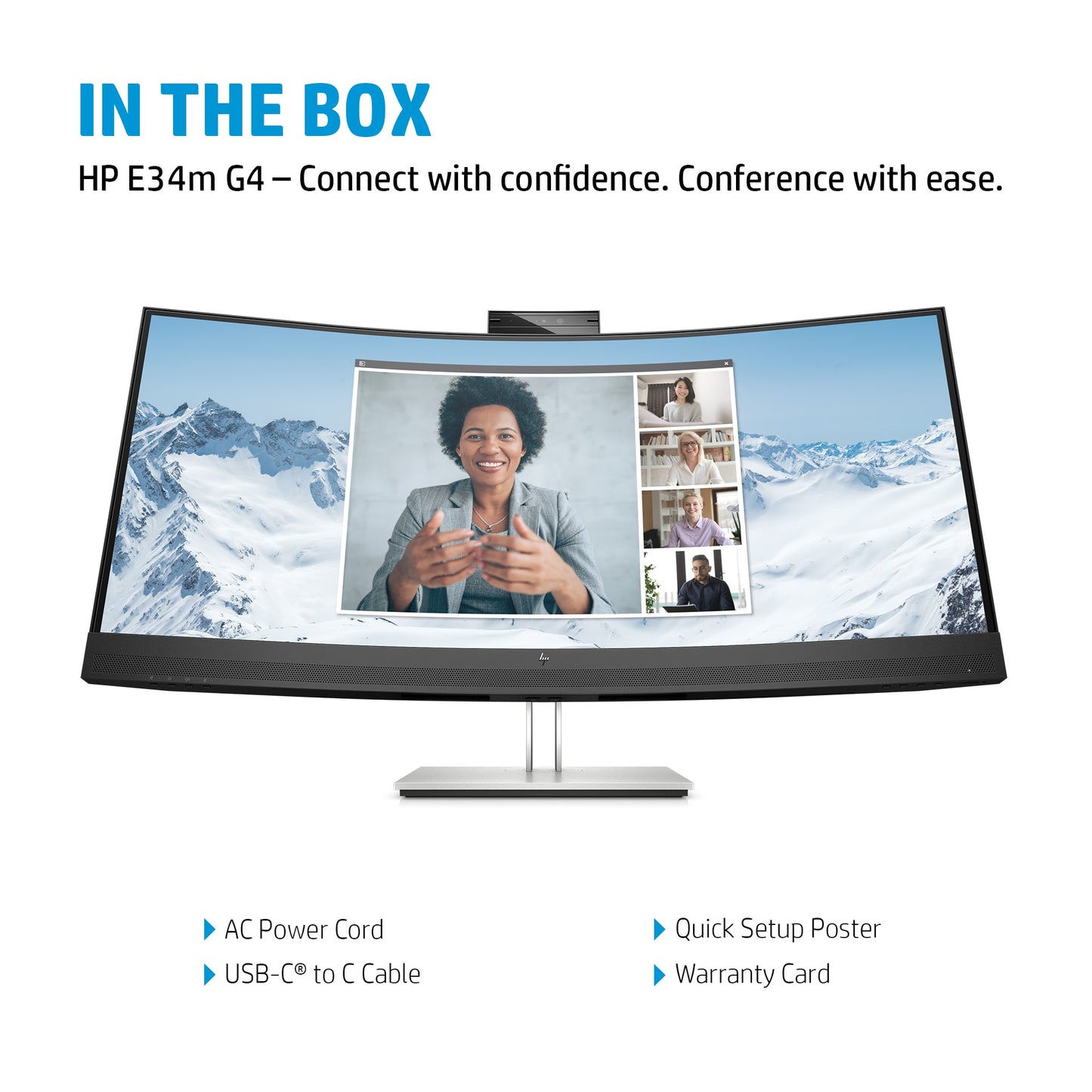 HP E34m G4 computer monitor 86.4 cm (34") 3440 x 1440 pixels Wide Quad HD Black