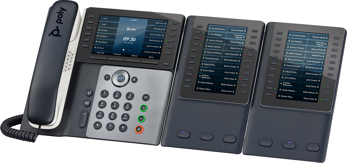 POLY Edge E500 IP Phone and PoE-enabled