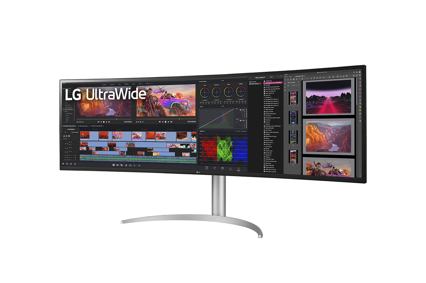 LG 49BQ95C-W computer monitor 124.5 cm (49") 5120 x 1440 pixels UltraWide Dual Quad HD White