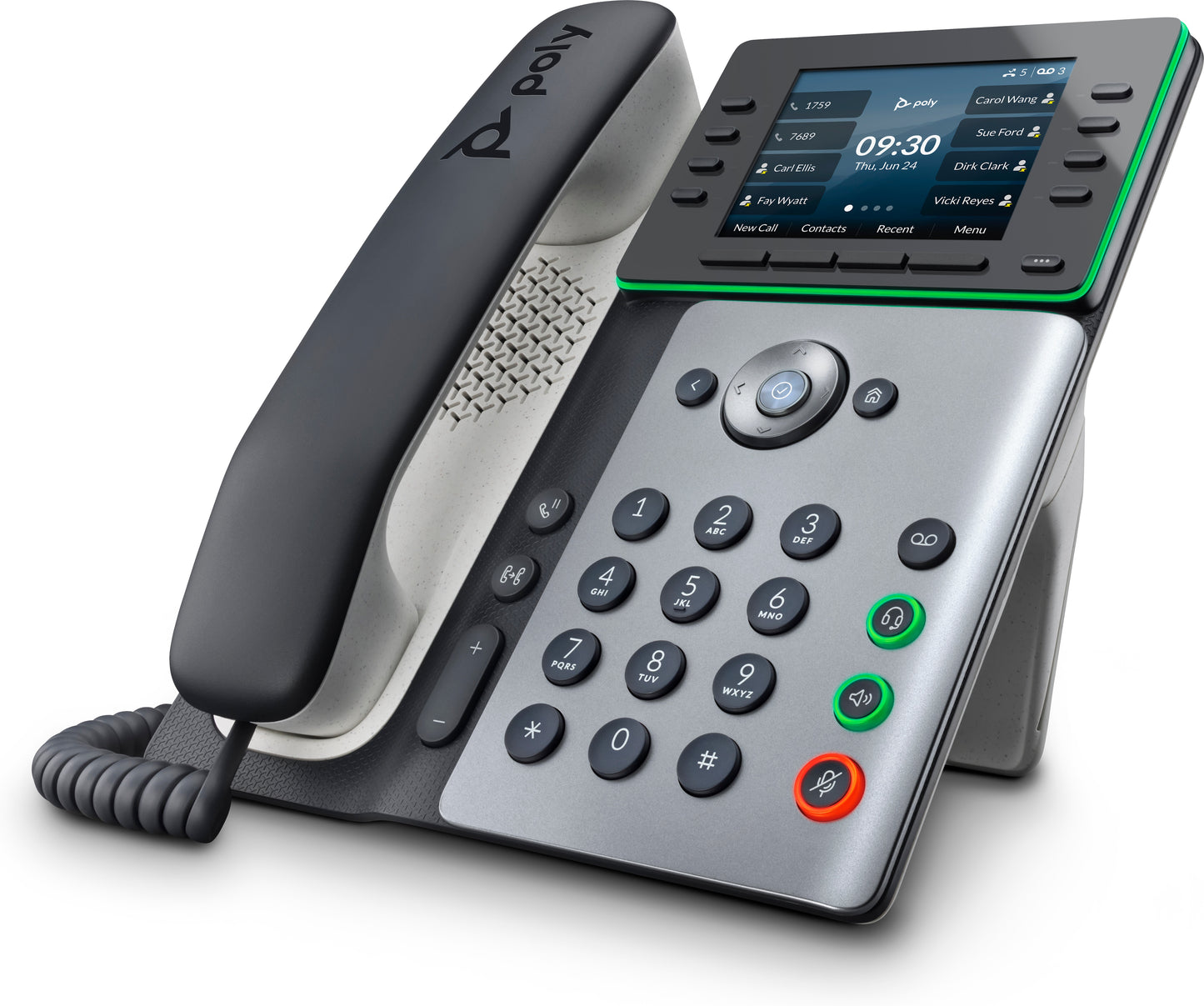 POLY Edge E320 IP Phone and PoE-enabled