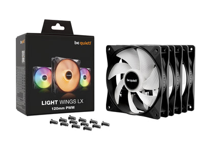 be quiet! LIGHT WINGS LX 120mm PWM 3-Pack Black Computer case Fan 12 cm 3 pc(s)