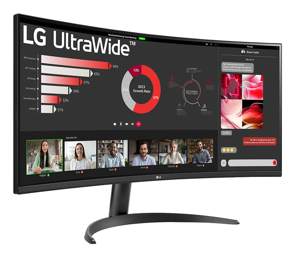 LG 34WR50QK-B computer monitor 86.4 cm (34") 3440 x 1440 pixels Wide Quad HD Black