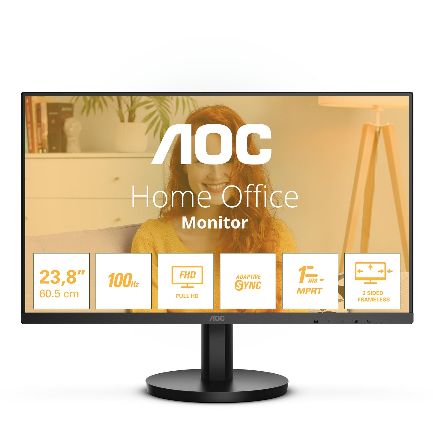 AOC 24B3HMA2 computer monitor 60.5 cm (23.8") 1920 x 1080 pixels Full HD LED Black