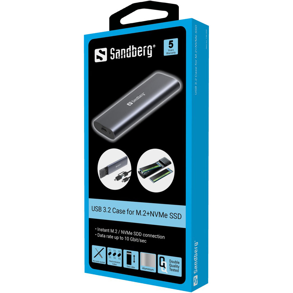 Sandberg USB 3.2 Case for M.2+NVMe SSD