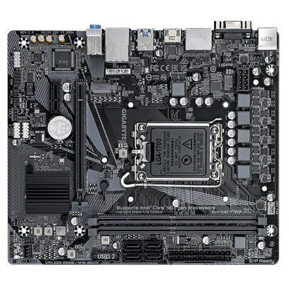 GIGABYTE H610M S2H V3 DDR4 Motherboard - Supports Intel Core 14th CPUs, 4+1+1 Hybrid Digital VRM, up to 3200MHz DDR4, 1xPCIe 3.0 M.2, GbE LAN , USB 3.2 Gen 1