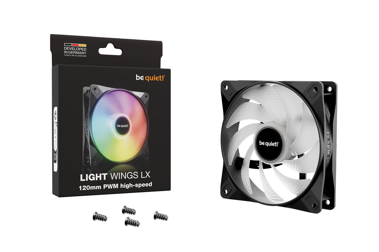 be quiet! LIGHT WINGS LX 120mm PWM high-speed Computer case Fan 12 cm Black 1 pc(s)