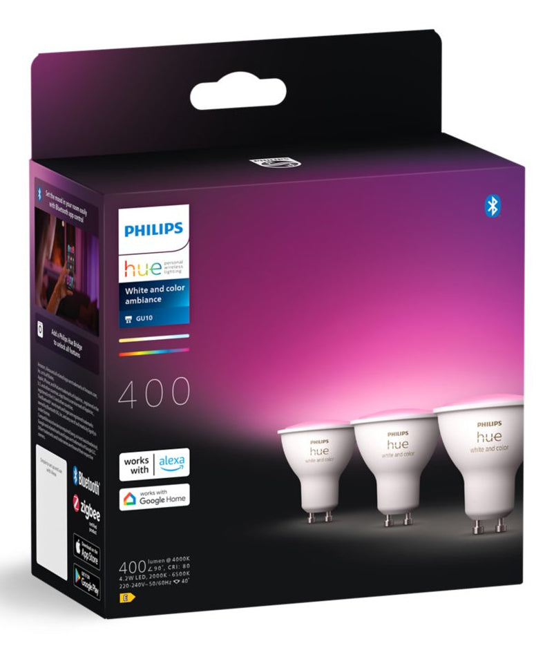 Philips Hue White and colour ambience GU10 Smart lighting spot 4.2 W