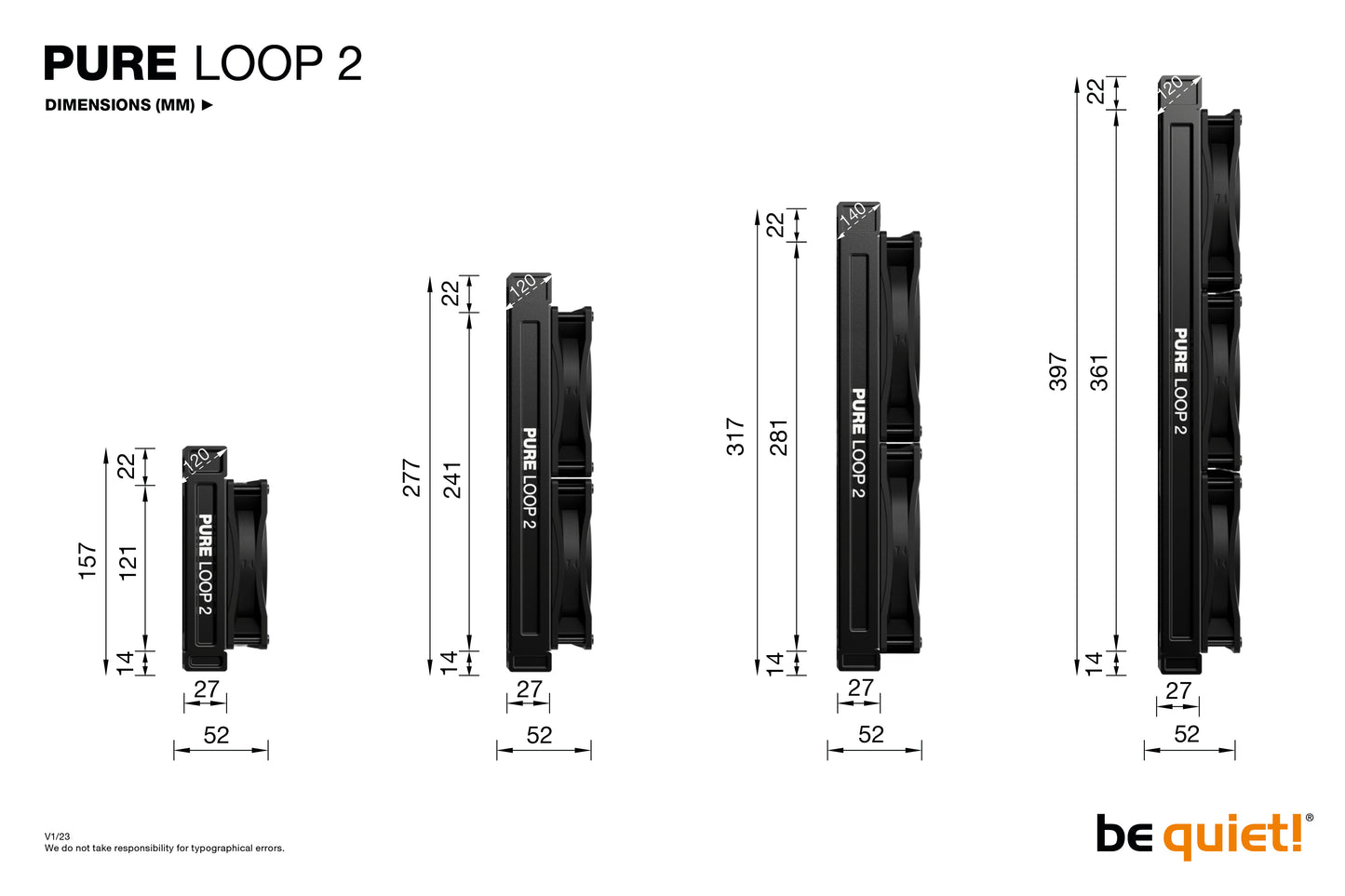 be quiet! Pure Loop 2 | 360mm Processor All-in-one liquid cooler 12 cm Black 1 pc(s)