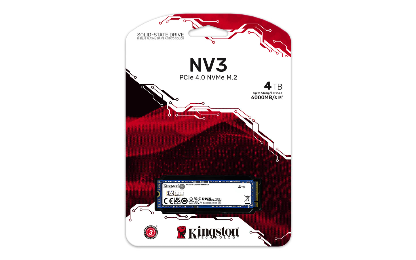 Kingston Technology 4000G NV3 M.2 2280 NVMe SSD