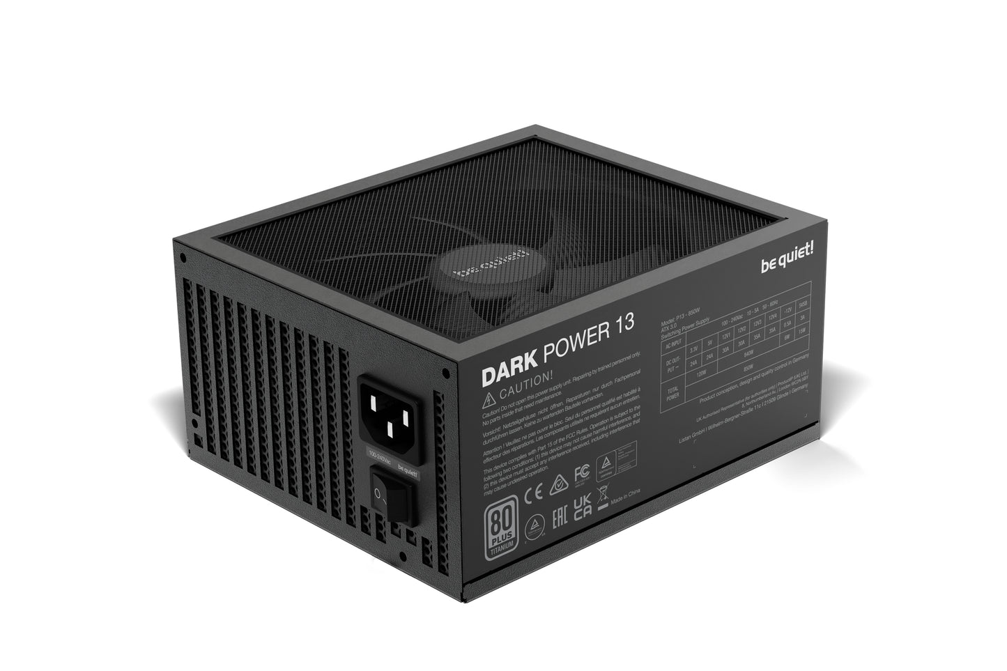 be quiet! Dark Power 13 power supply unit 850 W 20+4 pin ATX ATX Black