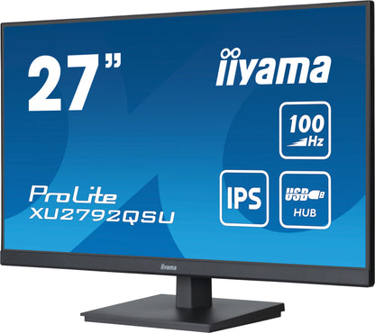 iiyama ProLite computer monitor 68.6 cm (27") 2560 x 1440 pixels Dual WQHD LED Black