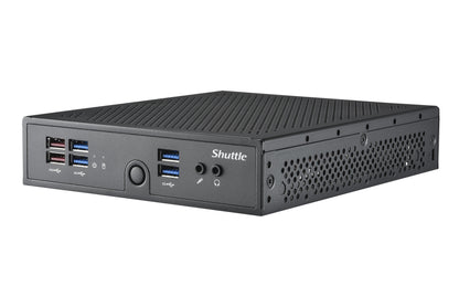 Shuttle XPC slim Barebone DS50U, Intel Celeron 7305, 2x LAN (1x 2.5Gbit ,1x 1Gbit), 1xCOM,1xHDMI,1xDP, 1x VGA, fanless, 24/7 permanent operation