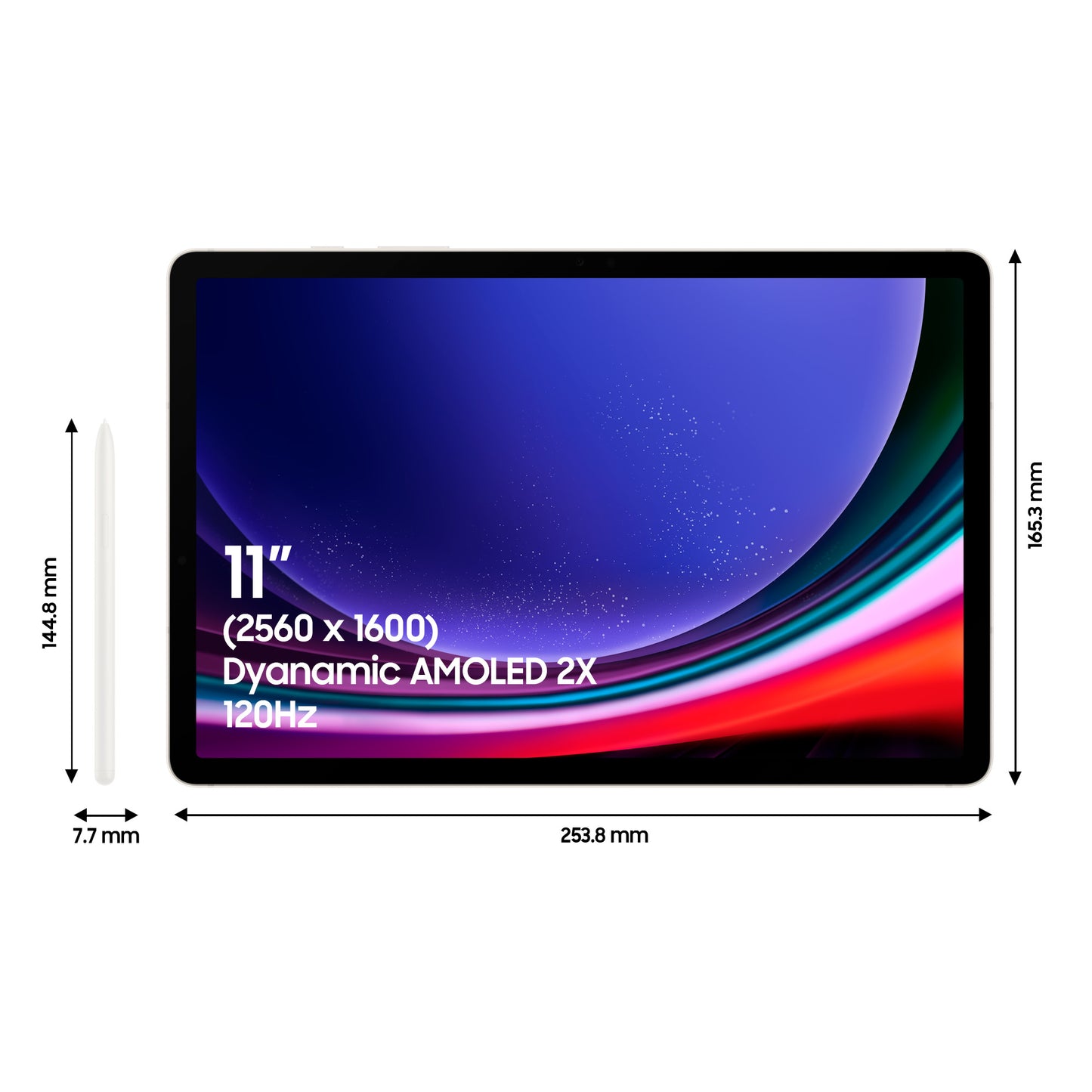 Samsung Galaxy Tab S9 SM-X710N Qualcomm Snapdragon 128 GB 27.9 cm (11") 8 GB Wi-Fi 6 (802.11ax) Android 13 Beige