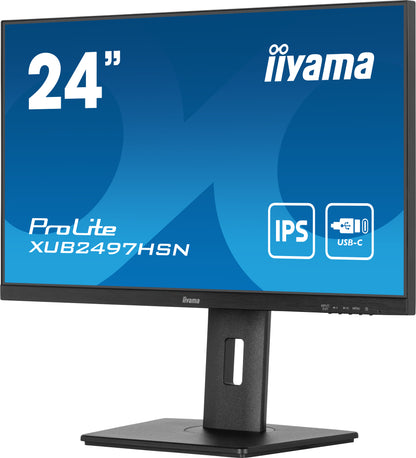 iiyama ProLite XUB2497HSN-B2 computer monitor 60.5 cm (23.8") 1920 x 1080 pixels Full HD LED Black