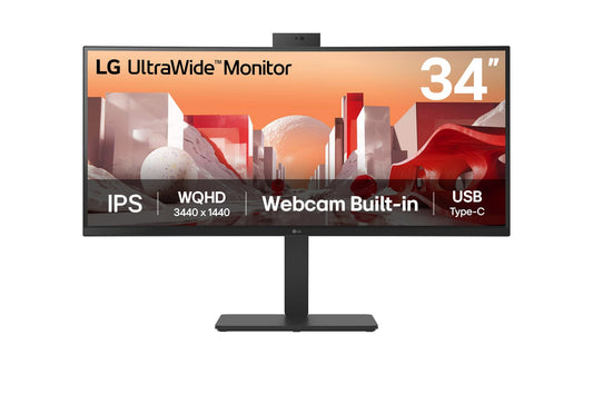 LG 34BA85QE-B computer monitor 86.4 cm (34") 3440 x 1440 pixels Wide Quad HD LCD Black