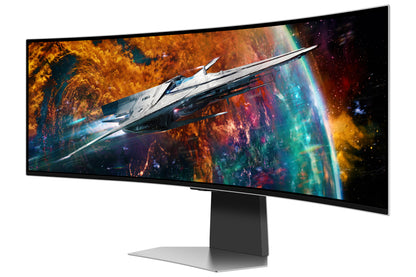 Samsung G95SC computer monitor 124.5 cm (49") 5120 x 1440 pixels Dual QHD OLED Silver