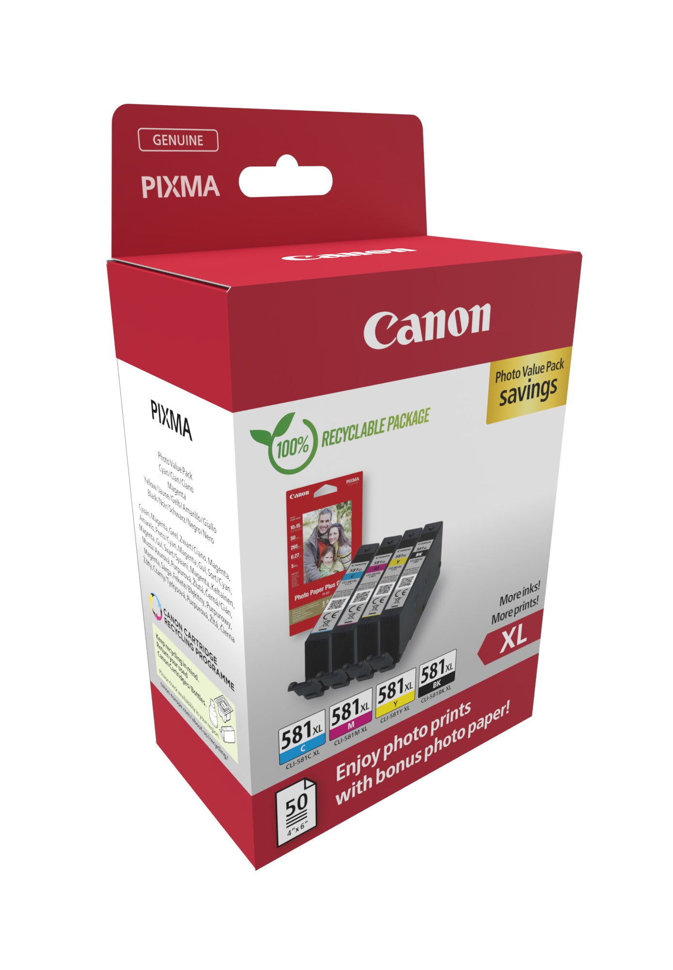 Canon 2052C006 ink cartridge 4 pc(s) Original High (XL) Yield Black, Cyan, Magenta, Yellow