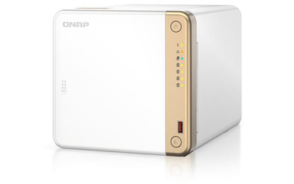 QNAP TS-462-4G NAS/storage server Tower Intel® Celeron® N4505 2 GB DDR4 0 TB QNAP QTS White