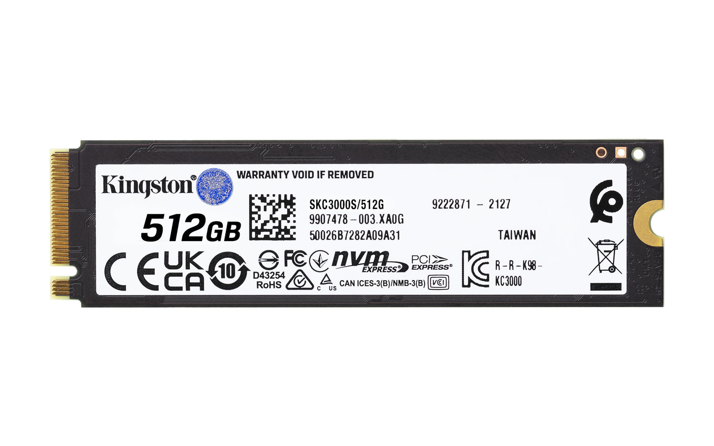 Kingston Technology 512G KC3000 M.2 2280 NVMe SSD